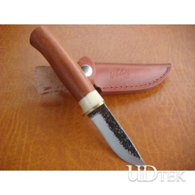 HAND-MADE CARBON STEEL PROTECTION KNIFE  WITH BRASS HEAD AND ANIMAL BONES UDTEK00641